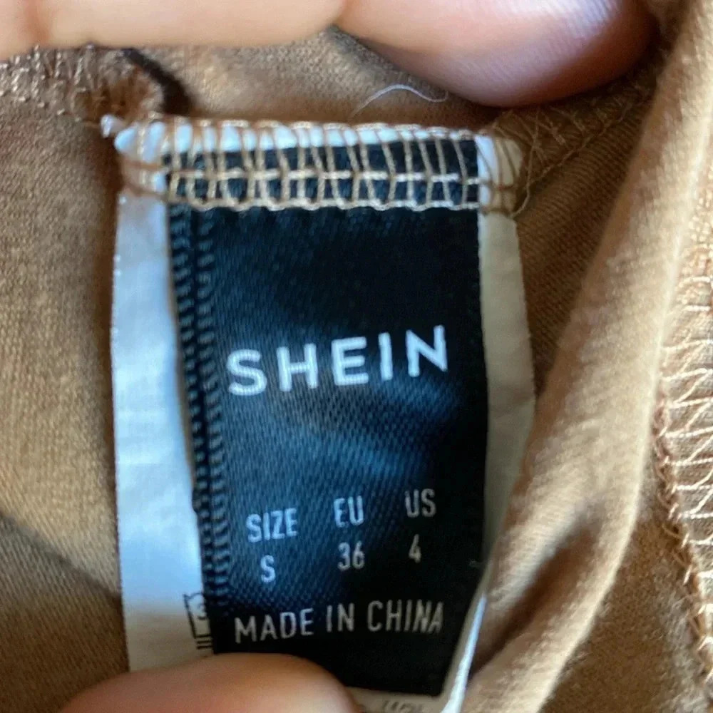 Shein Tan Cropped Tank Top - Picture 3 of 3